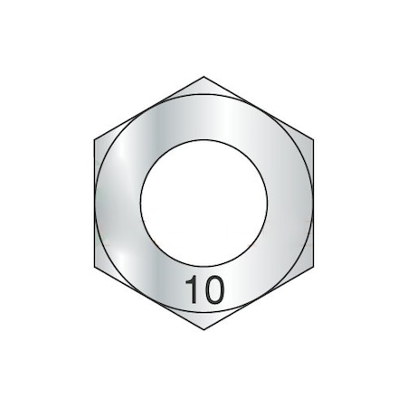 Hex Nut, M14-2.00, Steel, Class 10, Zinc Plated, 100 PK